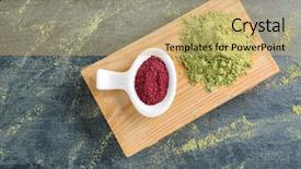  Presentation with hemp - Beautiful presentation design featuring maqui berry and hemp protein backdrop and a coral colored foreground