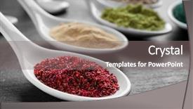  Presentation with black ceramic - Presentation theme featuring maqui berry powder in white background and a gray colored foreground