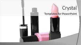  Presentation with nail - Amazing slide deck having maquillage - lipstick nail polish and mascara backdrop and a white colored foreground