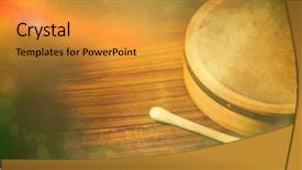  Presentation with wooden stick - Audience pleasing PPT theme consisting of  backdrop and a  colored foreground