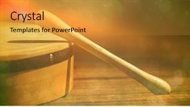  Presentation with wooden stick - Amazing PPT theme having  backdrop and a  colored foreground