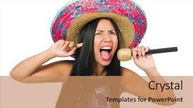  Presentation with arabian woman wearing hijab muslim - Amazing slide set having performanc - young attractive woman wearing sombrero backdrop and a coral colored foreground
