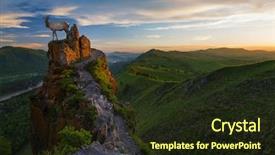  Presentation with dawn - Slides with maral on beauty dawn background and a wine colored foreground