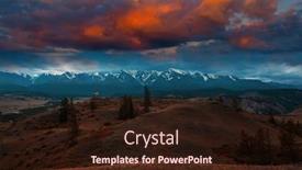  Presentation with beauty - Presentation enhanced with maral-on-mountains-background background and a wine colored foreground