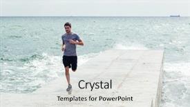  Presentation with full length portrait two men women brown sweater - Presentation design enhanced with marathon free - full length portrait background and a white colored foreground