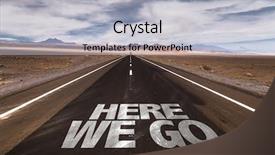  Presentation with desert - Slide deck having marathon free - here we go written background and a light gray colored foreground