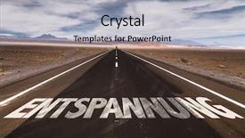  Presentation with recreation - PPT layouts consisting of marathon free - recreation in german written background and a  colored foreground