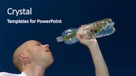  Presentation with marathon man - Presentation theme consisting of marathon free - young man with a bottle background and a navy blue colored foreground