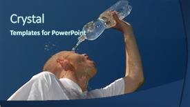  Presentation with marathon man - Cool new presentation with marathon free - young man with a bottle backdrop and a ocean colored foreground