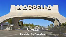  Presentation with sol - Cool new slide set with marbella-spain-march-13-marbella backdrop and a gray colored foreground
