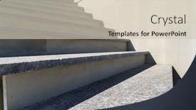  Presentation with concrete construction - Presentation featuring marble-and-concrete-stairs-under background and a soft green colored foreground