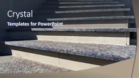  Presentation with concrete construction - Presentation theme featuring marble-and-concrete-stairs-under background and a wine colored foreground