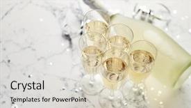  Presentation with out line of glass bottle - PPT theme having marble background party and holiday background and a light gray colored foreground