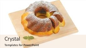  Presentation with bundt - Colorful PPT layouts enhanced with marble bundt cake on cutting backdrop and a lemonade colored foreground