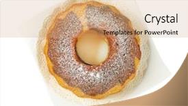  Presentation with white marble plate marble - Slides having marble bundt cake on white square plate background and a coral colored foreground