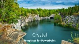  Presentation with marble - Audience pleasing presentation design consisting of marble-canyon-with-water backdrop and a ocean colored foreground