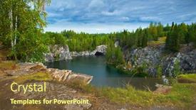  Presentation with marble - Slides consisting of marble-canyon-with-water background and a tawny brown colored foreground