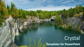  Presentation with marble - Audience pleasing presentation consisting of marble-canyon-with-water backdrop and a ocean colored foreground