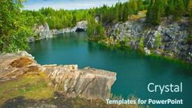  Presentation with marble - PPT layouts with marble-canyon-with-water background and a ocean colored foreground