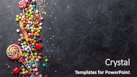  Presentation with jellies colorful candy and jelly - Amazing PPT layouts having sweet food - colorful candies and lollipops backdrop and a dark gray colored foreground