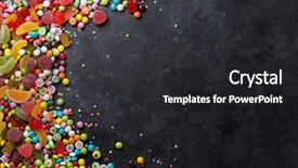  Presentation with jelly - Slide set consisting of hard heart - colorful candies jelly and marmalade background and a dark gray colored foreground