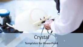  Presentation with modern building - Slide deck consisting of marble floor in modern office background and a  colored foreground