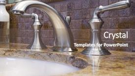  Presentation with bathroom - Colorful presentation theme enhanced with marble granite - bathroom designer detail backdrop and a tawny brown colored foreground