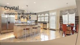  Presentation with granite - Slides having marble granite - kitchen with eating area background and a soft green colored foreground