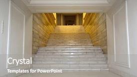  Presentation with parliament - Presentation enhanced with marble-luxurious-stairs-of-bucarest background and a gray colored foreground