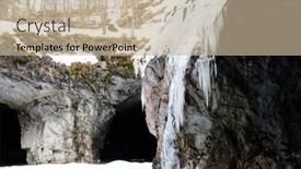  Presentation with russia - PPT layouts consisting of marble-quarry-in-ruskeala-karelia background and a mint green colored foreground