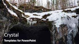  Presentation with russia - Presentation theme with marble-quarry-in-ruskeala-karelia background and a black colored foreground