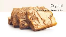  Presentation with cocoa - PPT theme consisting of marble-sponge-cake-cake and a lemonade colored foreground
