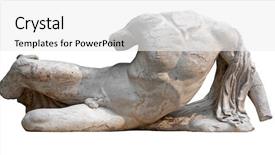  Presentation with marble - Cool new presentation theme with marble statue from the parthenon backdrop and a white colored foreground