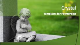  Presentation with angel - Cool new theme with marble statue of a cherub backdrop and a tawny brown colored foreground