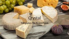  Presentation with grape vine black grapes - Cool new slide deck with marble stone - assortment of cheese with fruits backdrop and a  colored foreground