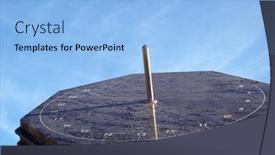  Presentation with blue marble - Beautiful slides featuring marble-sundial-against-the-pure backdrop and a light blue colored foreground