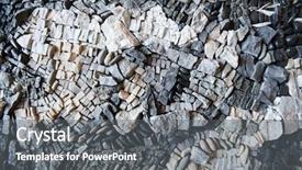  Presentation with artwork - Audience pleasing PPT theme consisting of marble tiles of various size backdrop and a  colored foreground