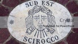  Presentation with wind - PPT theme having marble-wind-rose-south-east background and a light gray colored foreground