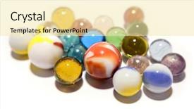  Presentation with marbles - Amazing presentation theme having marbles isolated over white backdrop and a blonde colored foreground
