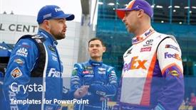  Presentation with las vegas nevada - PPT theme featuring march-01-2019-las-vegas background and a ocean colored foreground