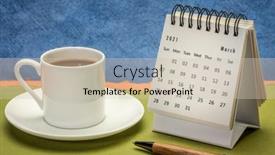  Presentation with abstract business - Beautiful theme featuring march-2021-spiral-desktop-calendar backdrop and a soft green colored foreground