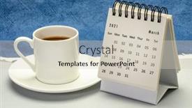  Presentation with abstract business - Cool new presentation theme with march-2021-spiral-desktop-calendar backdrop and a soft green colored foreground