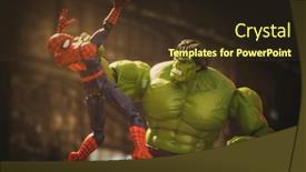  Presentation with hulk - PPT theme featuring march-8-2021-marvel-comics background and a tawny brown colored foreground