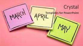  Presentation with black ink - Cool new PPT layouts with march april and may - handwriting backdrop and a  colored foreground