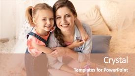  Presentation with cute - Presentation design enhanced with march birthday - cute little girl greeting her background and a coral colored foreground