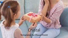  Presentation with home - Beautiful PPT theme featuring march birthday - cute little girl greeting her backdrop and a light blue colored foreground