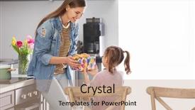  Presentation with bon voyage farewell greeting journey - Slides having march birthday - cute little girl greeting her background and a coral colored foreground