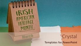  Presentation with cultural heritage - Slide set consisting of march-irish-american-heritage-month background and a soft green colored foreground
