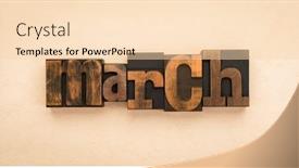  Presentation with name - Slide deck with march-name-of-the-month background and a lemonade colored foreground