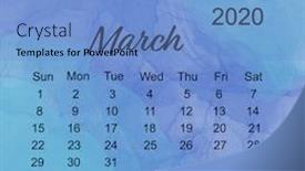  Presentation with water color - Beautiful slide deck featuring march-simple-calendar-layout backdrop and a light blue colored foreground